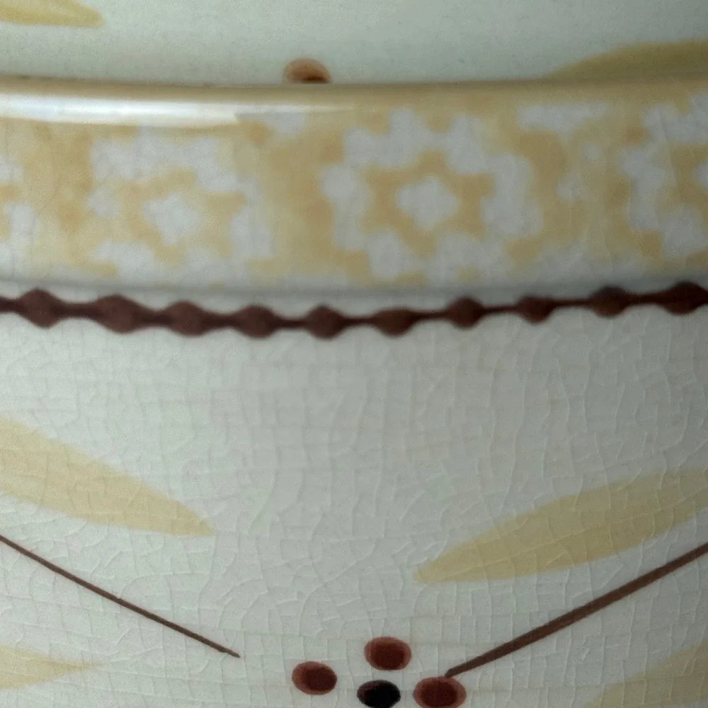 Temp-Tations Old World Yellow Handled Round Serving Bowls Set of 2 Ceramic